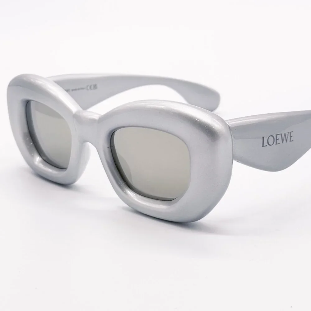 NEW LOEWE LW40117I 20C SILVER UNISEX SUNGLASSES LOEWE